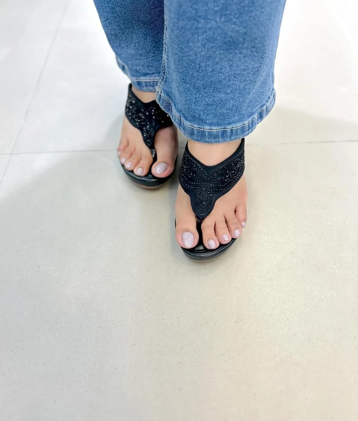 Edge Black Platform Slippers