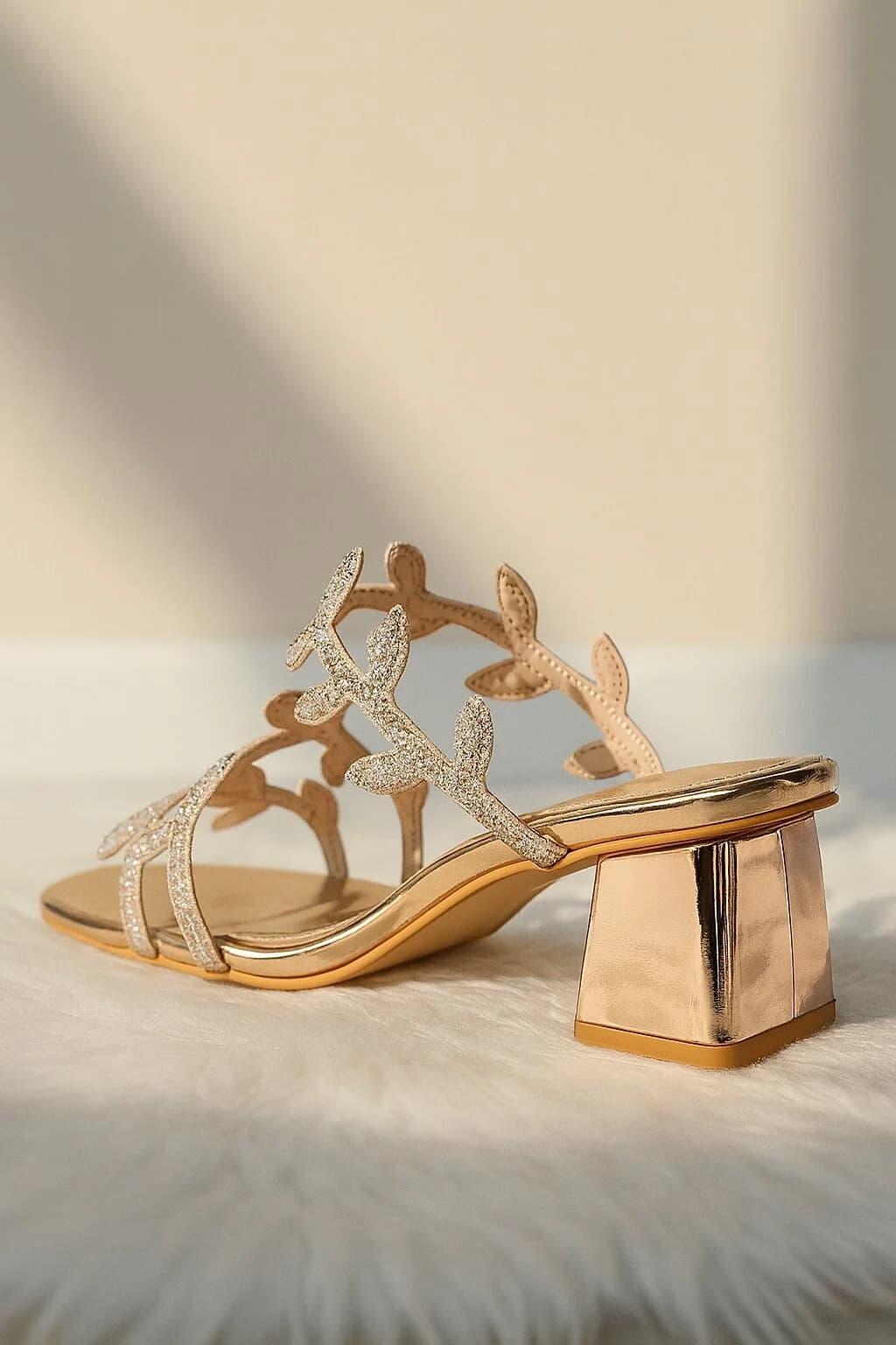 UrbanToes Aurelia Crystal Block Heeled Sandals