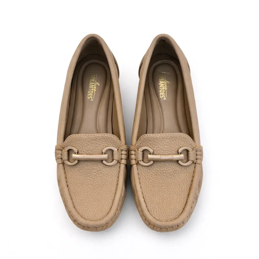 Urbantoes Women Comfortable Tan Wedge loafers