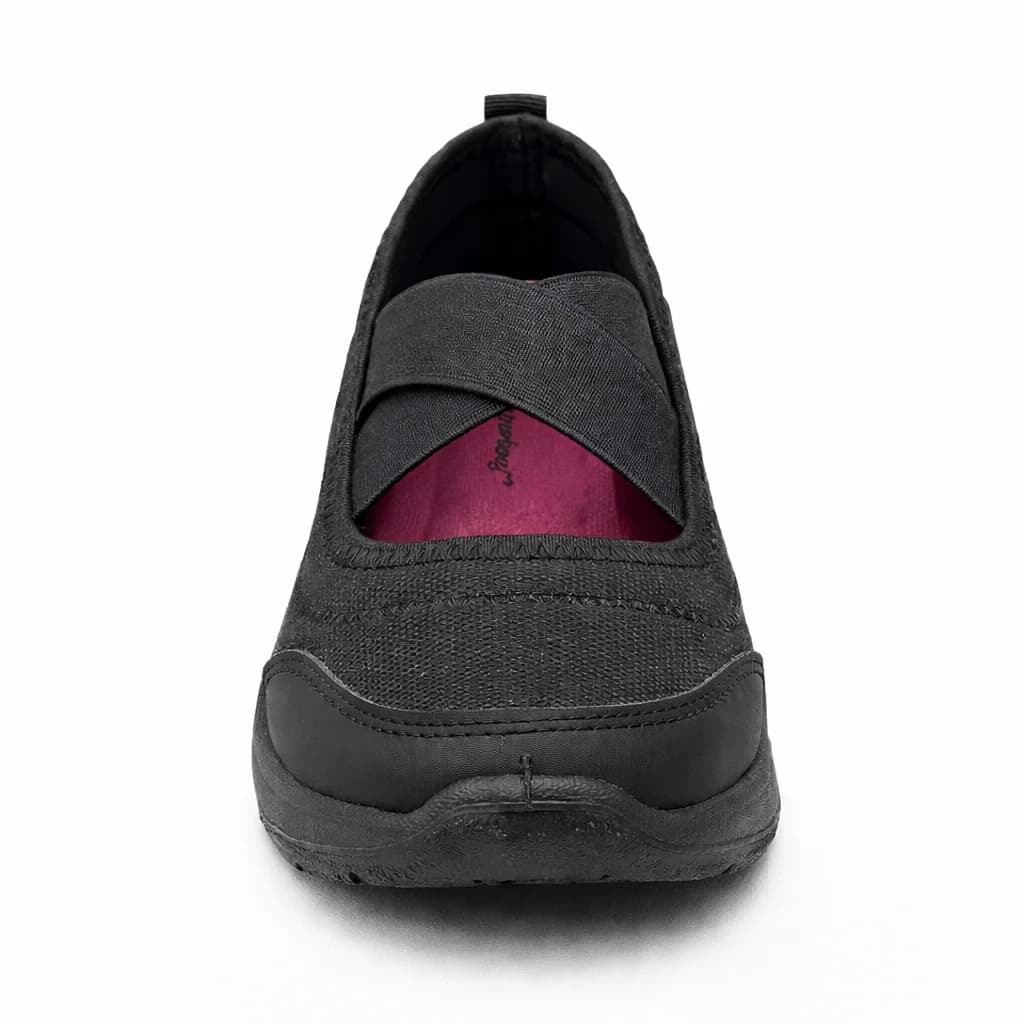 UrbanToes Women’s Black Slip On Walking Shoes