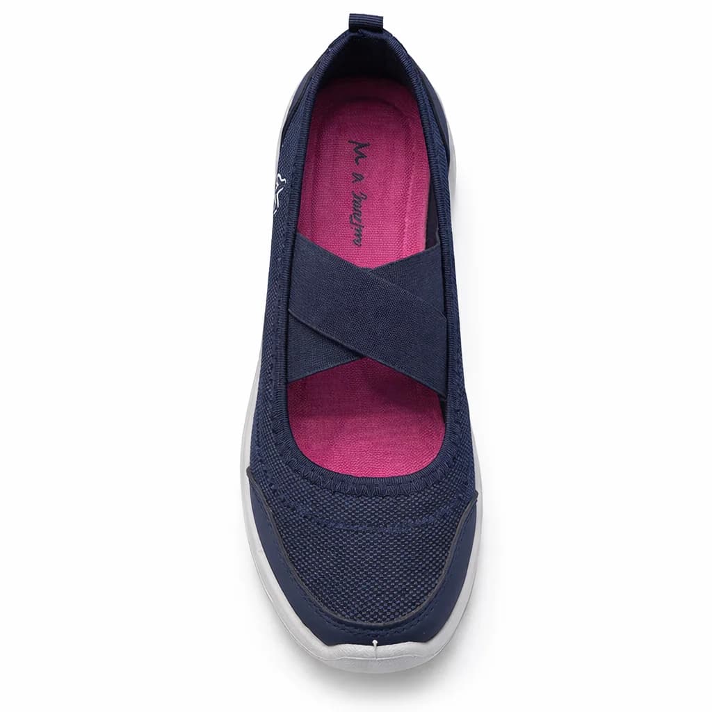 UrbanToes Women’s Navy Blue Slip On Walking Shoes
