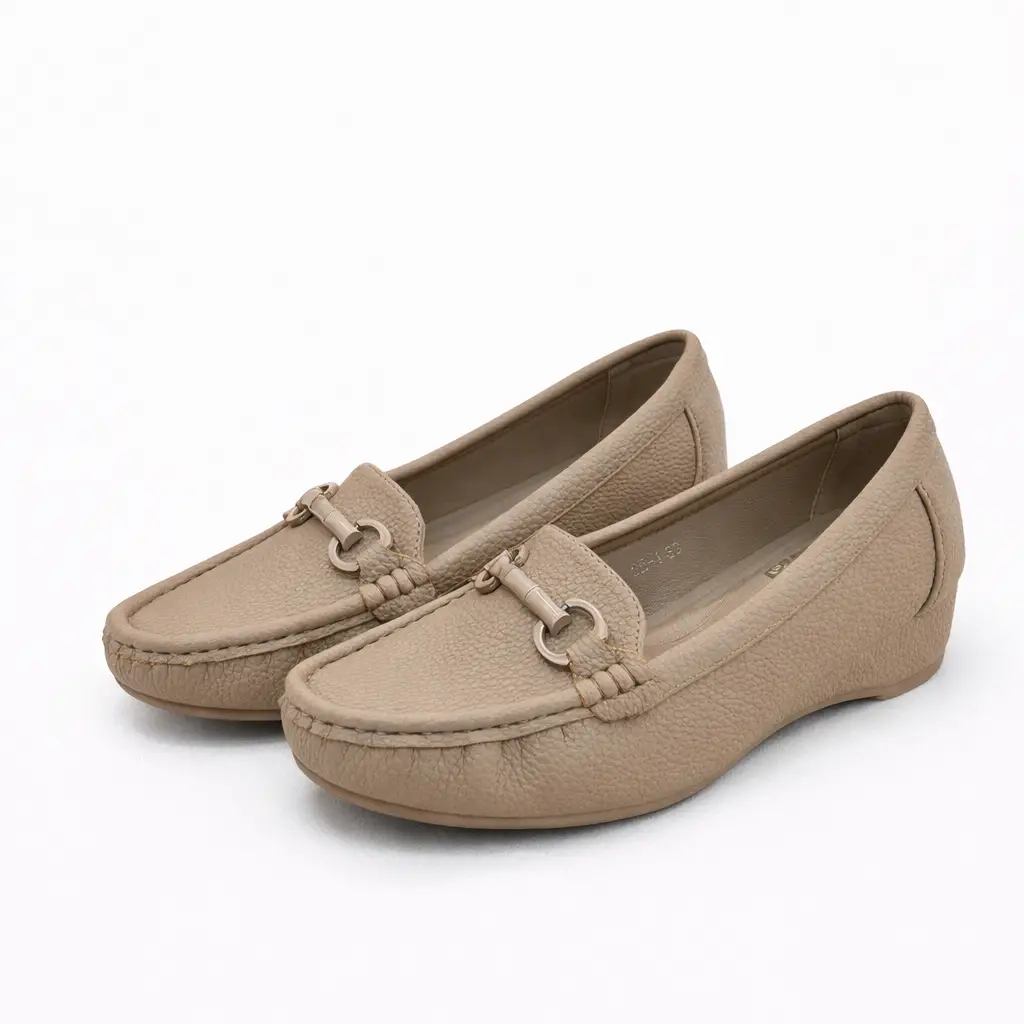 Urbantoes Women Comfortable Tan Wedge loafers