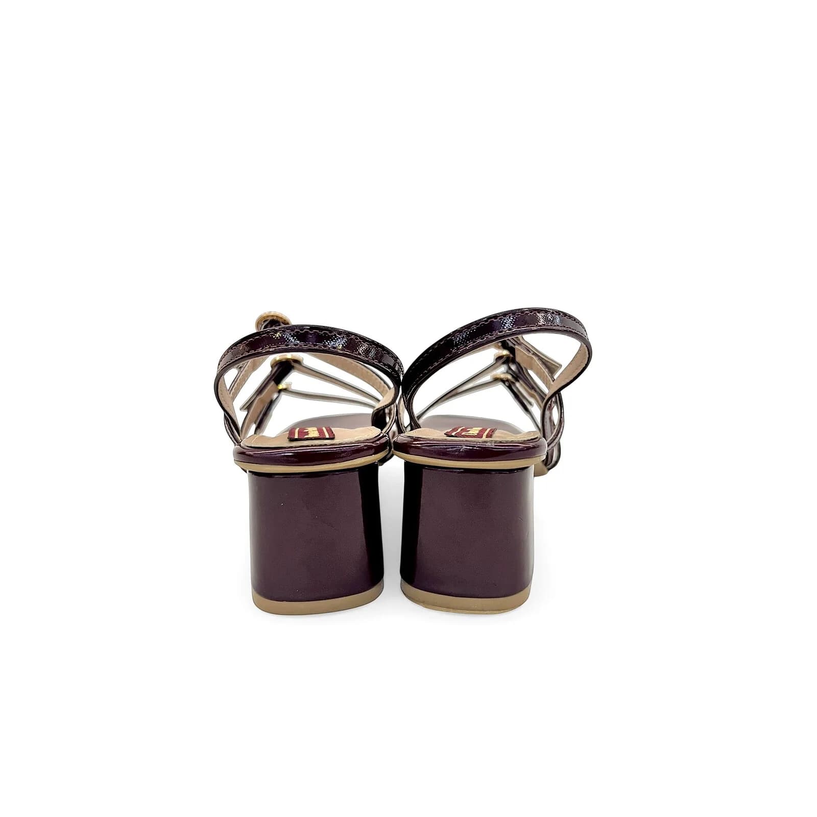 Cherry Block Heel Sandals for Women – Elegant Strappy Mid Heel