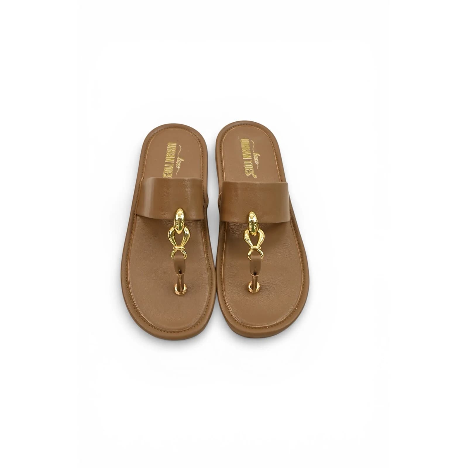Brown Buckle Flat Slippers Women – Vegan Leather Daily Wear