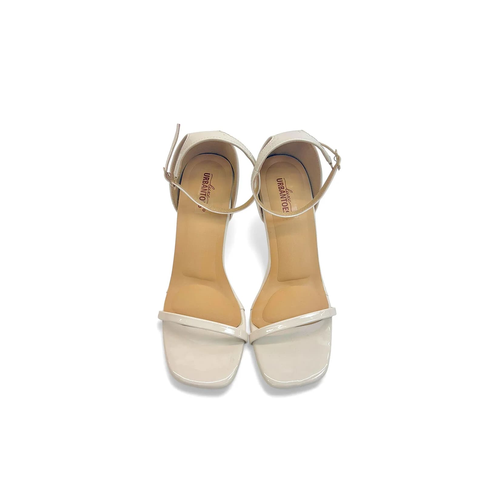 Cream Leather Ankle Strap Stiletto Sandals for Women – Urbantoes India