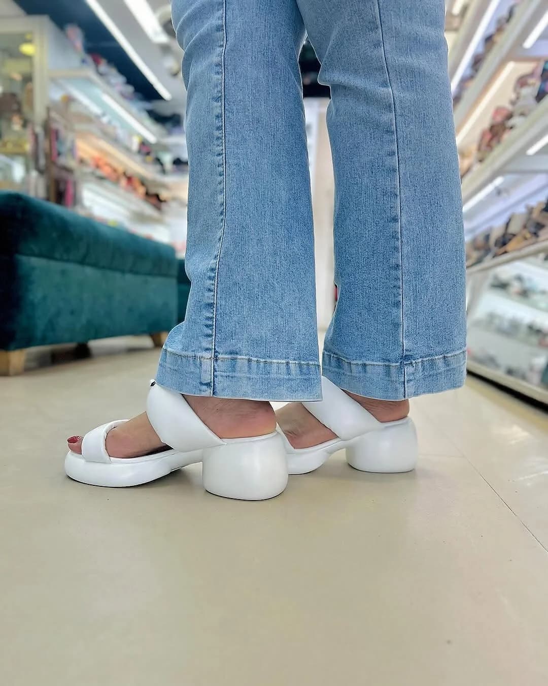 White Platform Slip-On Comfort Sandals for Women – Urbantoes India