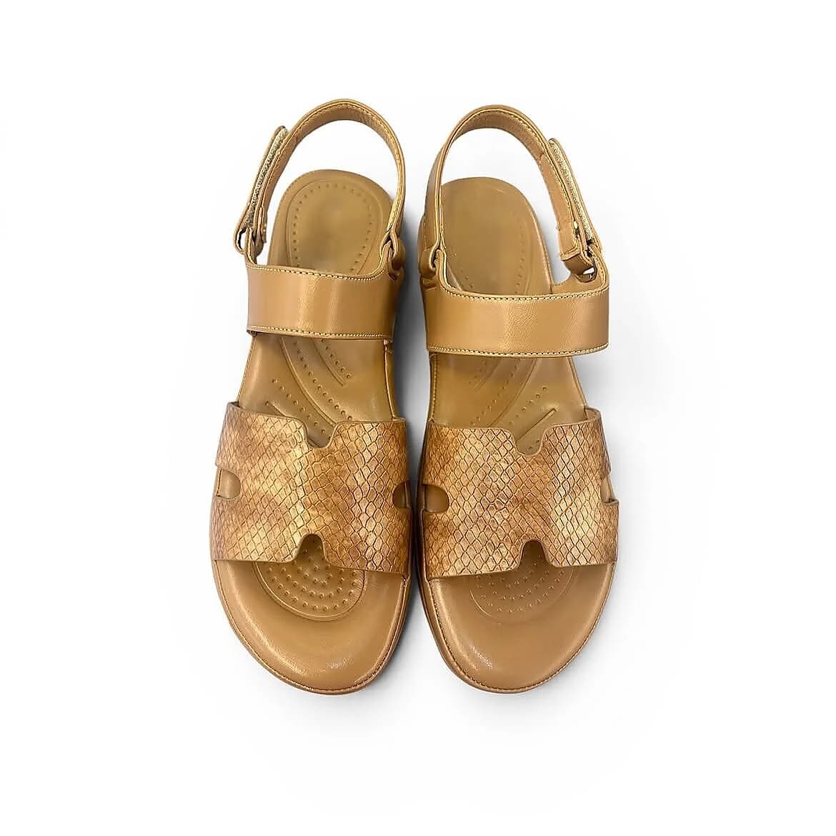 Tan Comfort Sandals for Women with Adjustable Back Strap | UrbanToes