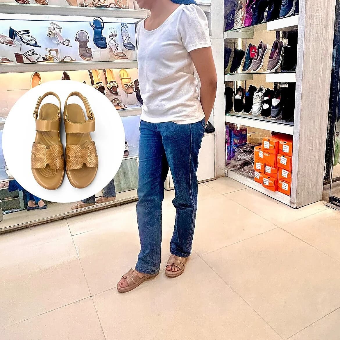 Tan Comfort Sandals for Women with Adjustable Back Strap | UrbanToes