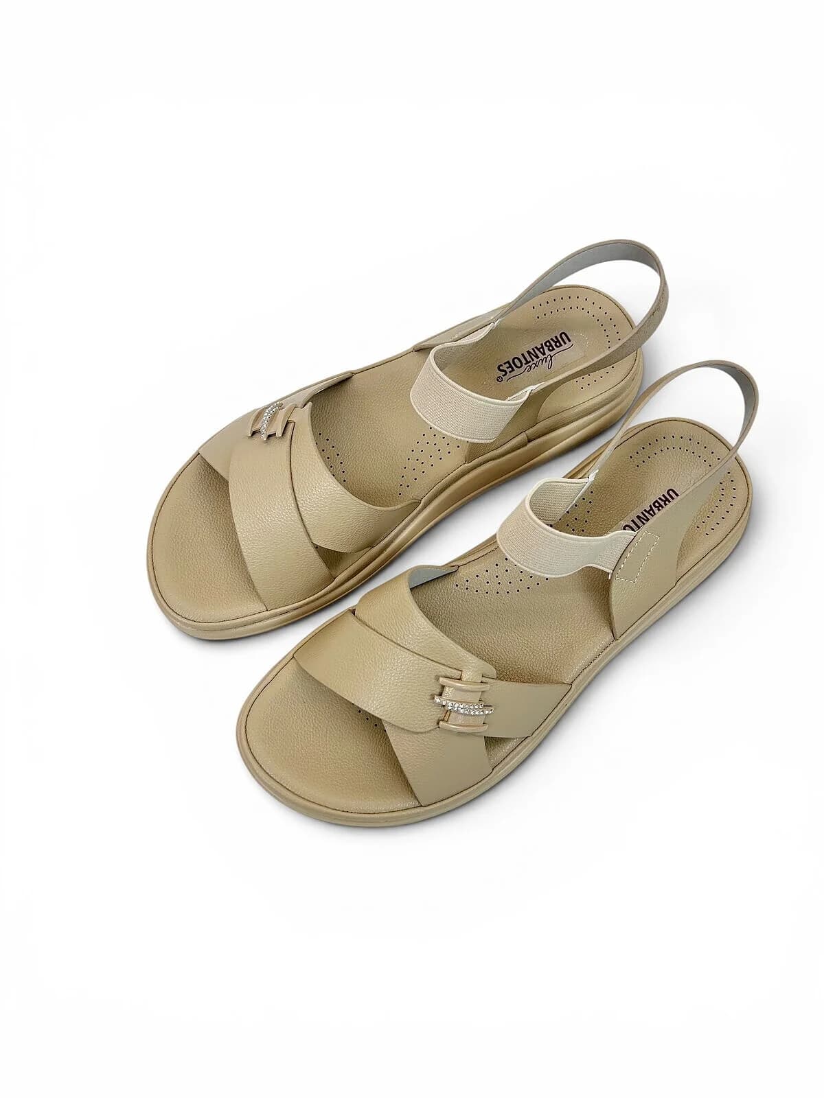 Beige Comfort Sandals for Women Daily Wear | UrbanToes