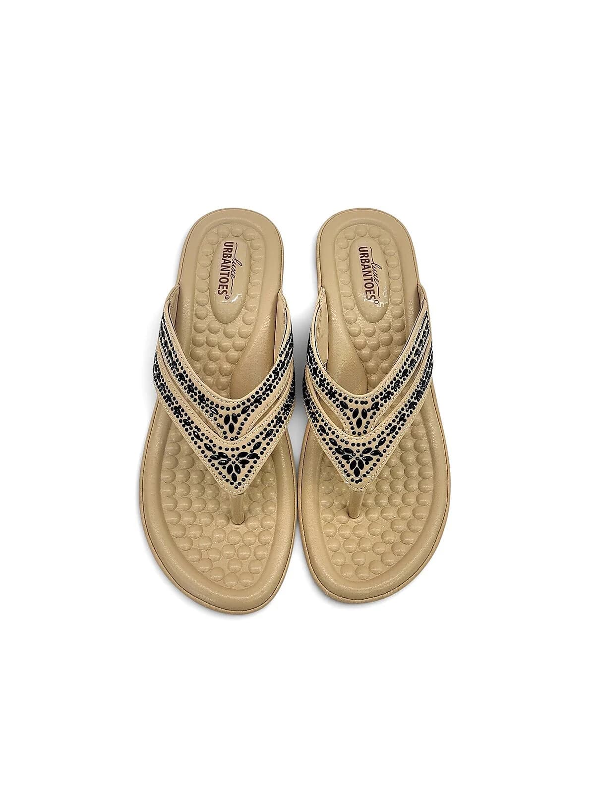 Beige Toe Post Sandals for Women Daily Wear | UrbanToes
