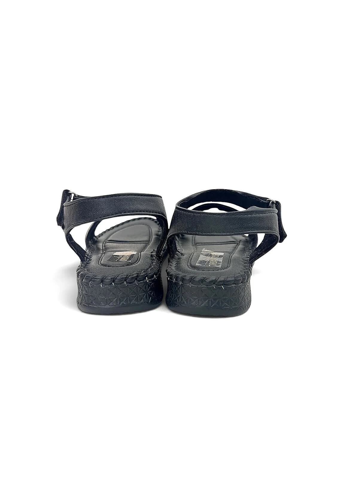 Black Comfort Sandals for Women with Adjustable Ankle Strap | UrbanToes
