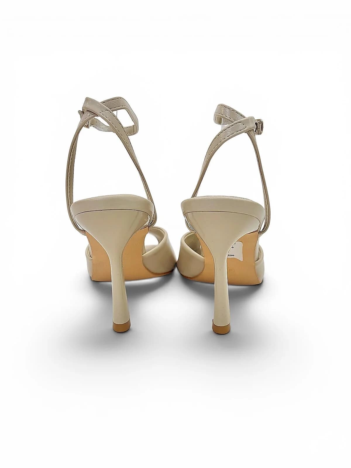Cream Peep Toe Heels for Women with Ankle Strap | UrbanToes
