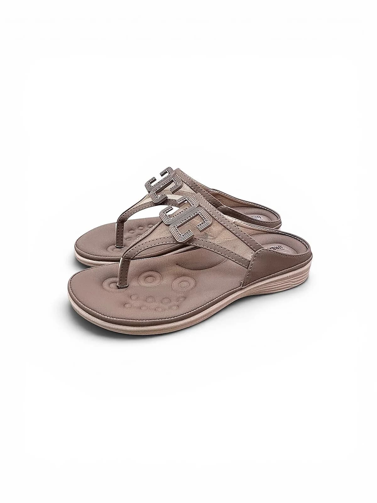 Brown Platform Toe-Post Sandals for Women