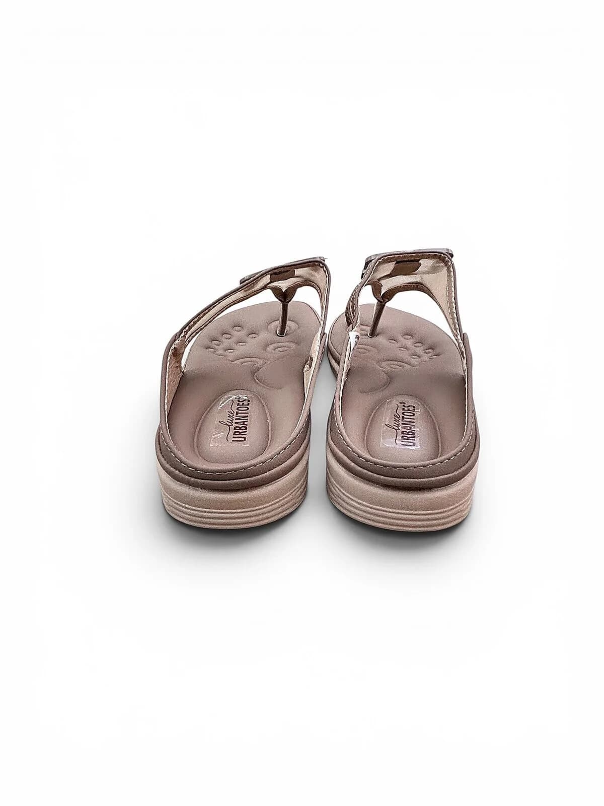 Brown Platform Toe-Post Sandals for Women