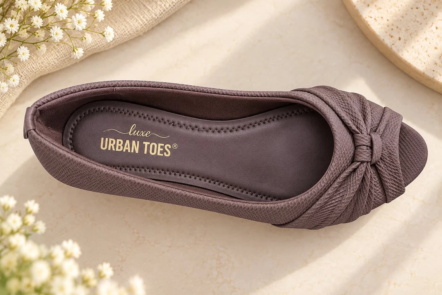 Women Brown Peep-Toe Wedge Heels with Bow Detail