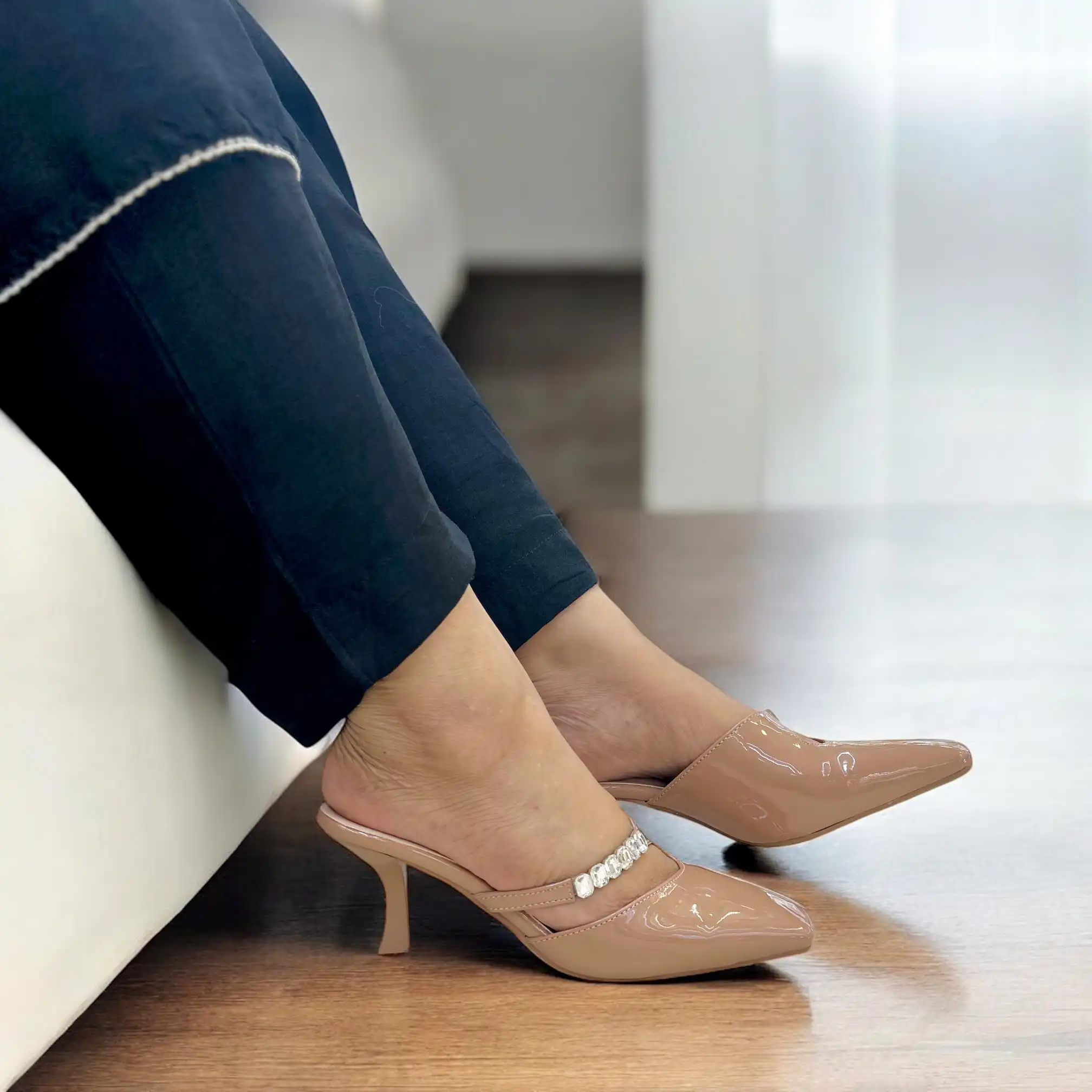 Luxe Pencil Heel Mules - UrbanToes