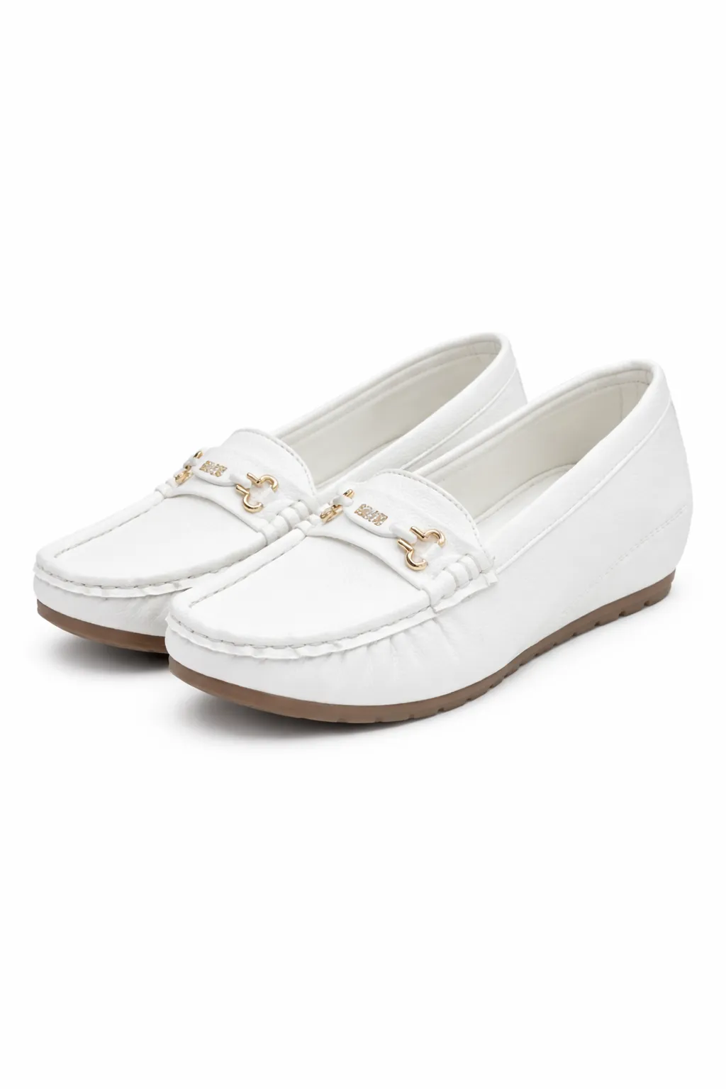 UrbanToes Women White Comfort Walking Loafers - UrbanToes