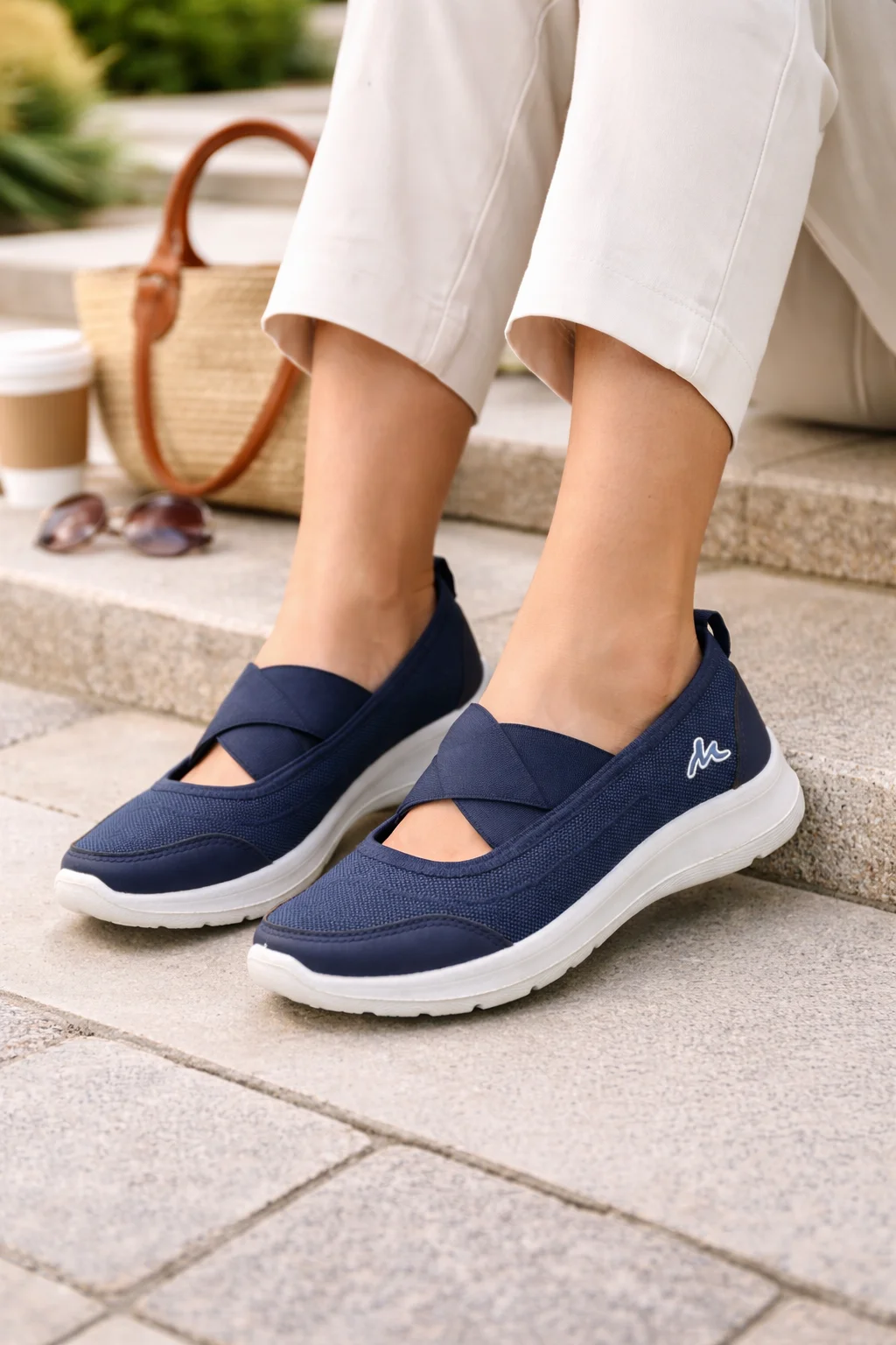 UrbanToes Women’s Navy Blue Slip On Walking Shoes - UrbanToes
