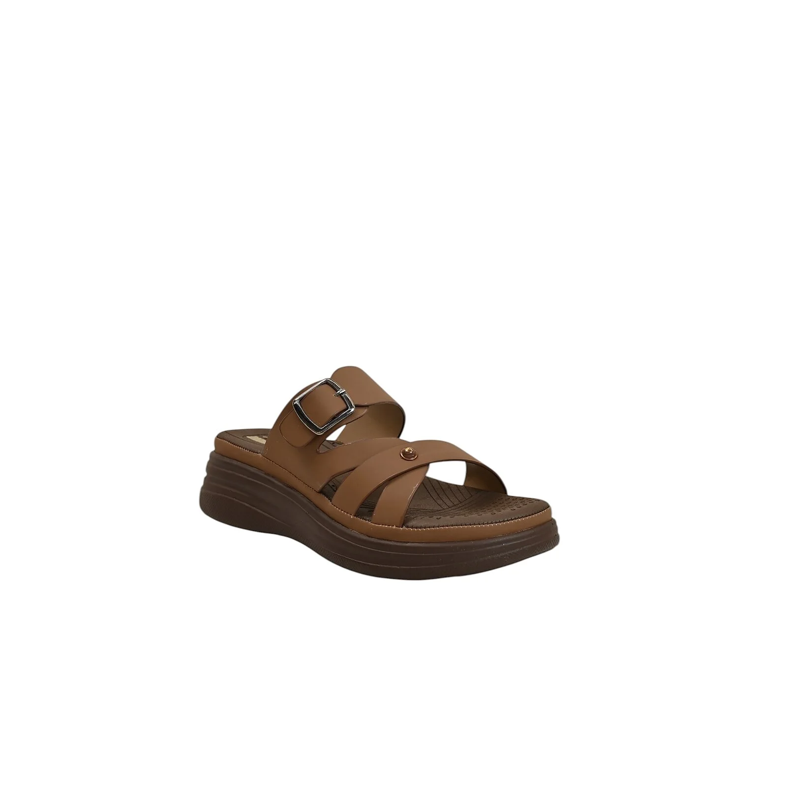 Brown Multi Strap Platform Sandals for Women β Vegan Leather Comfort Wear - UrbanToes