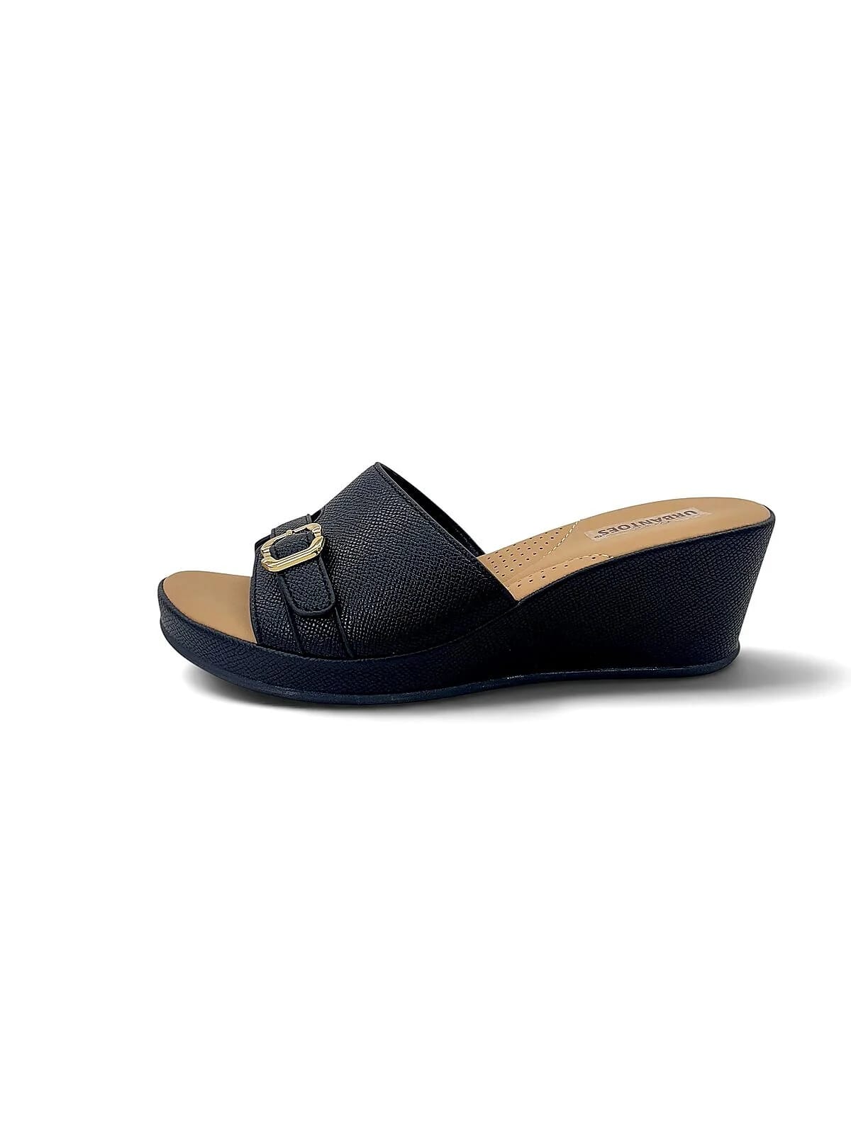 Black Wedge Sandals for Women Daily Wear | UrbanToes - UrbanToes