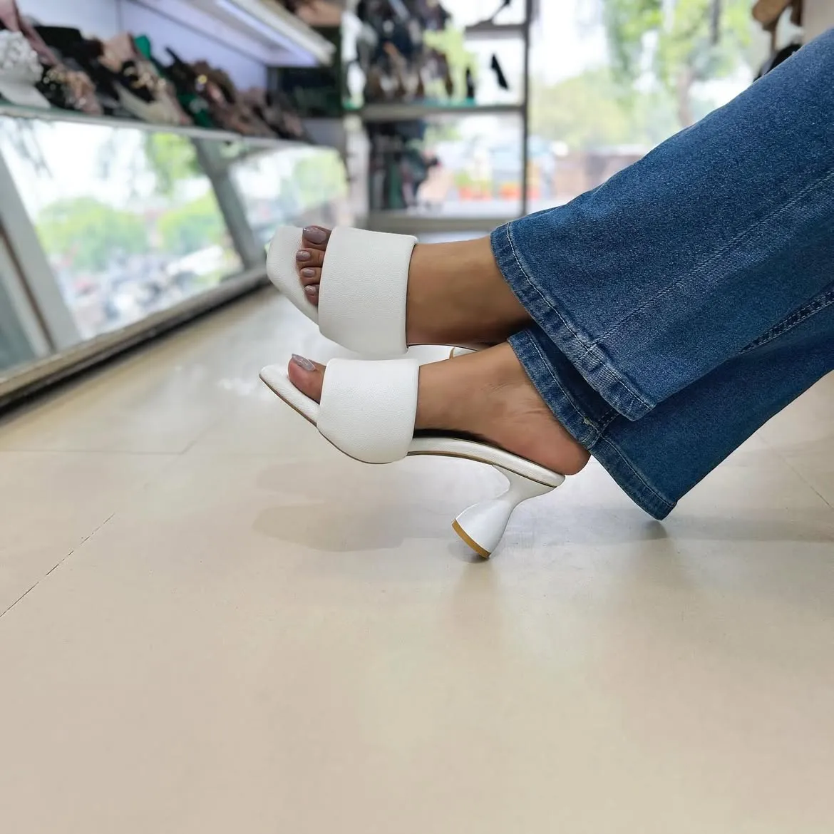 Urbantoes Luxe Block Heel Sliders - UrbanToes