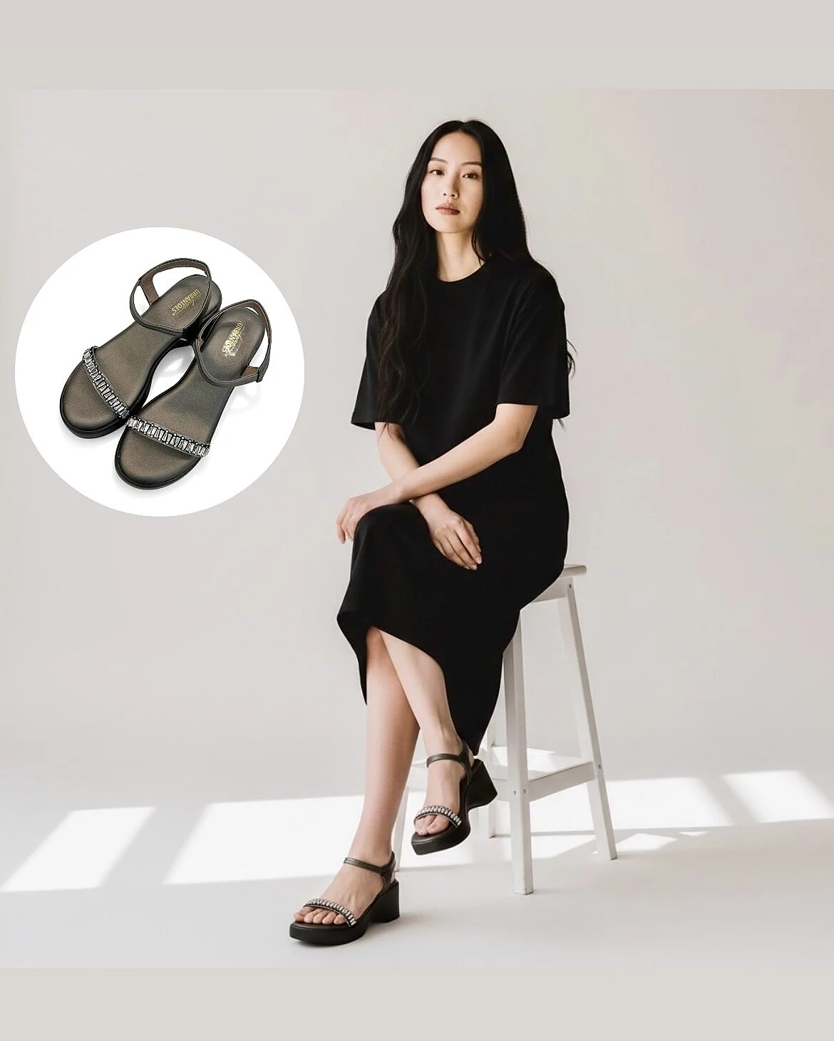 Grey Embellished Wedge Sandals for Women β Festive Platform Heels - UrbanToes