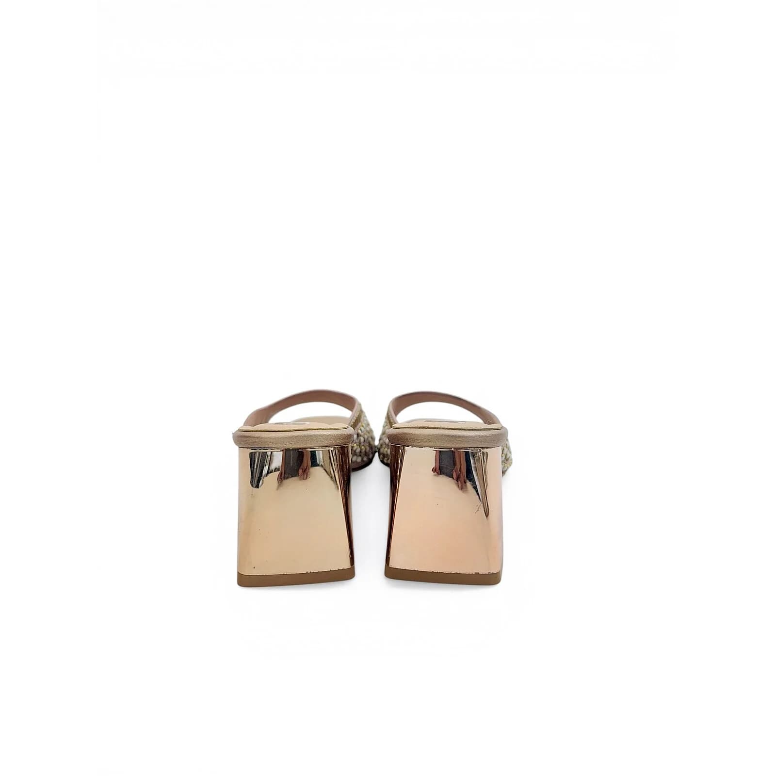 Rosegold Embellished Block Heel Sandals for Women – Urbantoes