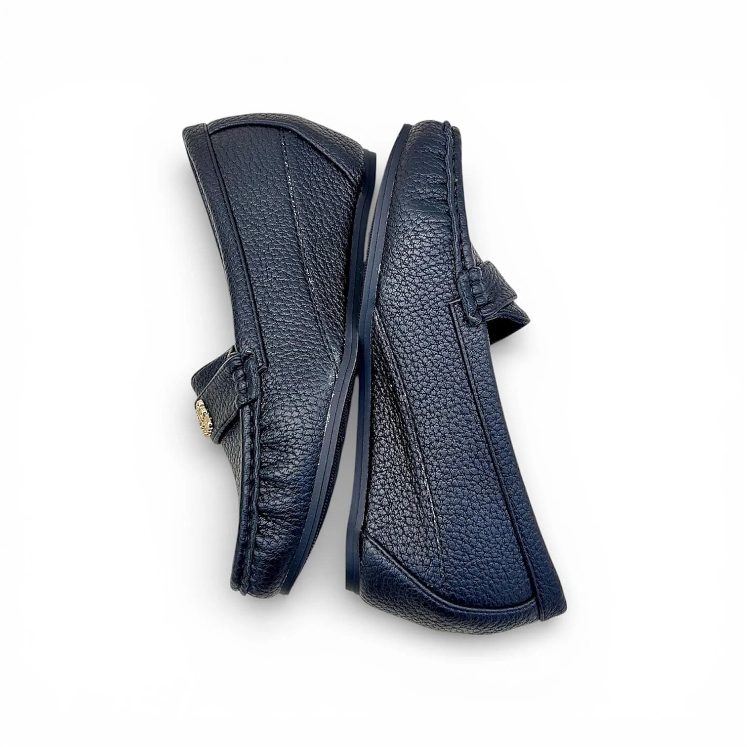 Black Wedge Loafers for Women – Comfort Slip-On Everyday Shoes