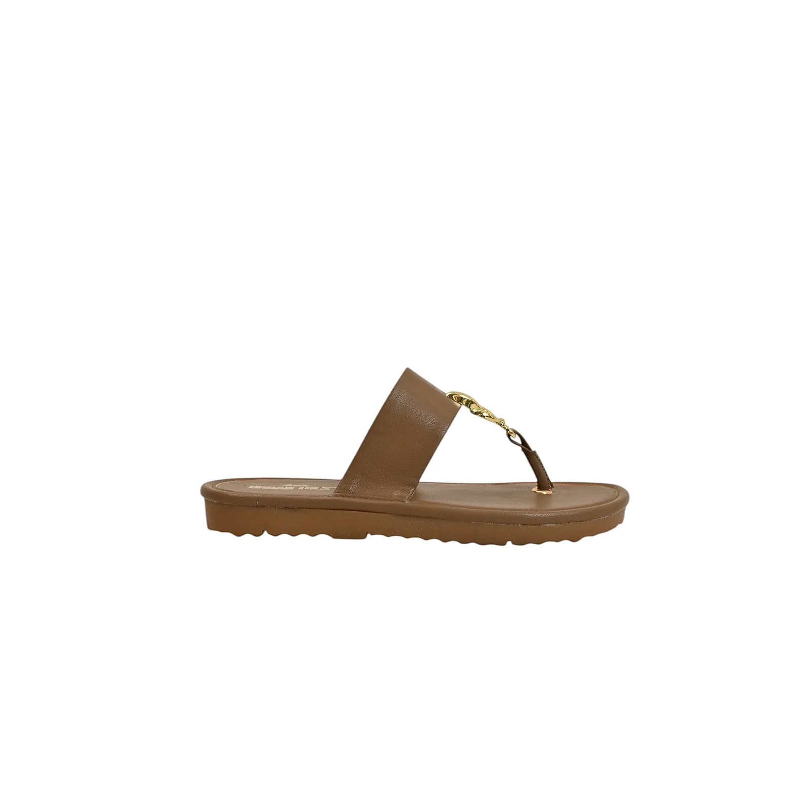 Brown Buckle Flat Slippers Women โ Vegan Leather Daily Wear - UrbanToes