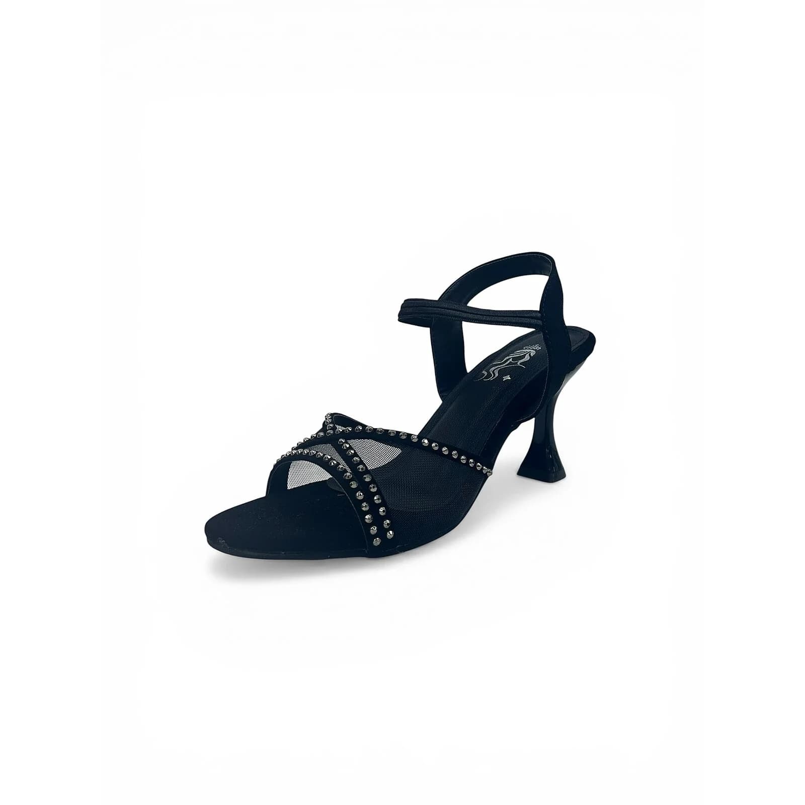 Black Studded Kitten Heel Sandals for Women – Urbantoes India