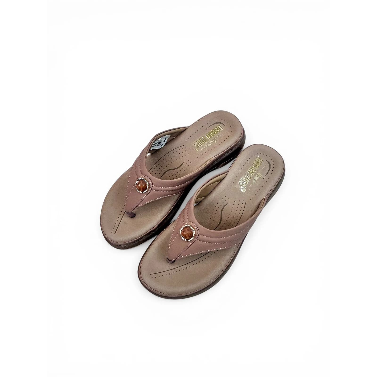 Brown Cushioned Toe-Post Comfort Sandals for Women – Urbantoes