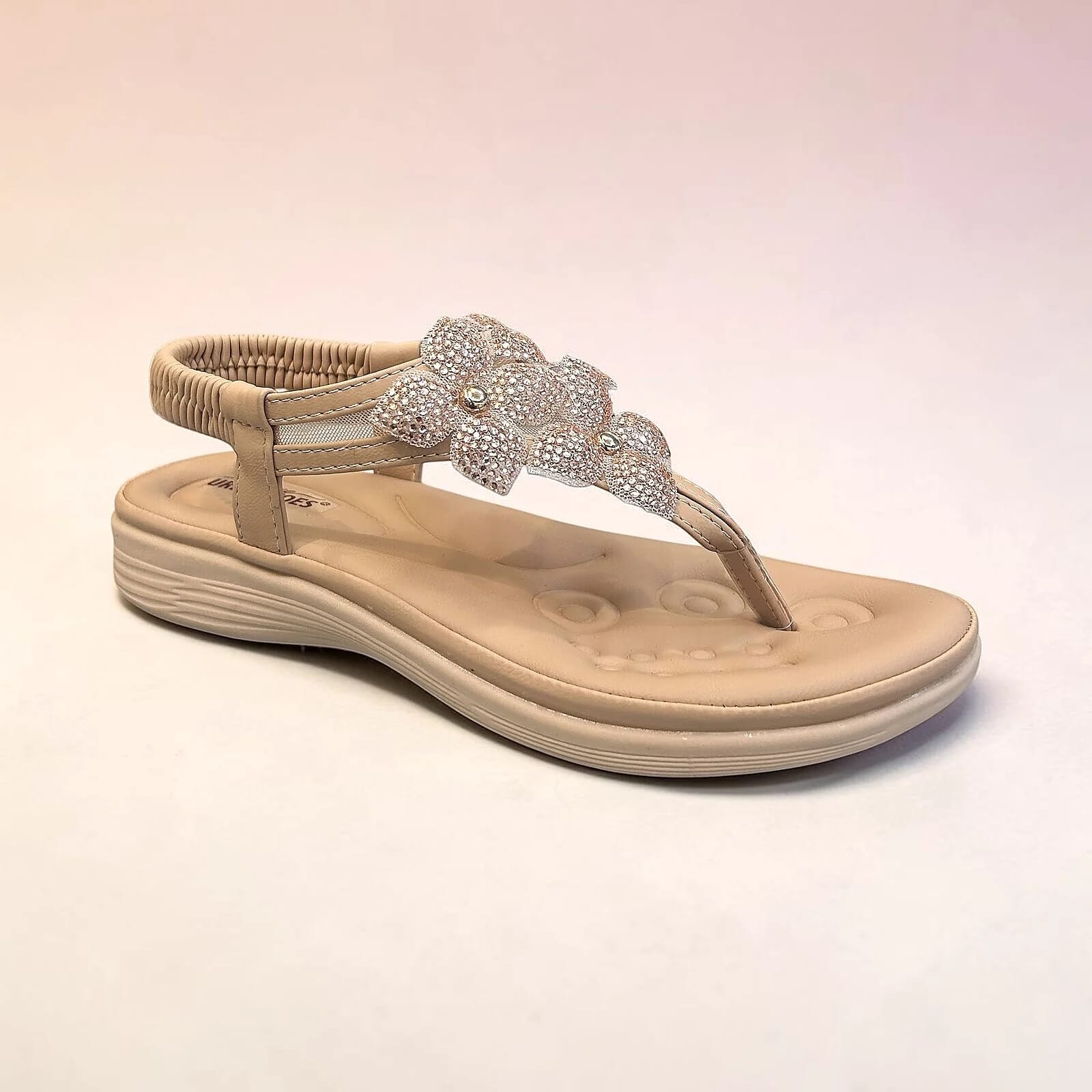 Pink Comfort Sandals Women Floral Backstrap-Urbantoes - UrbanToes