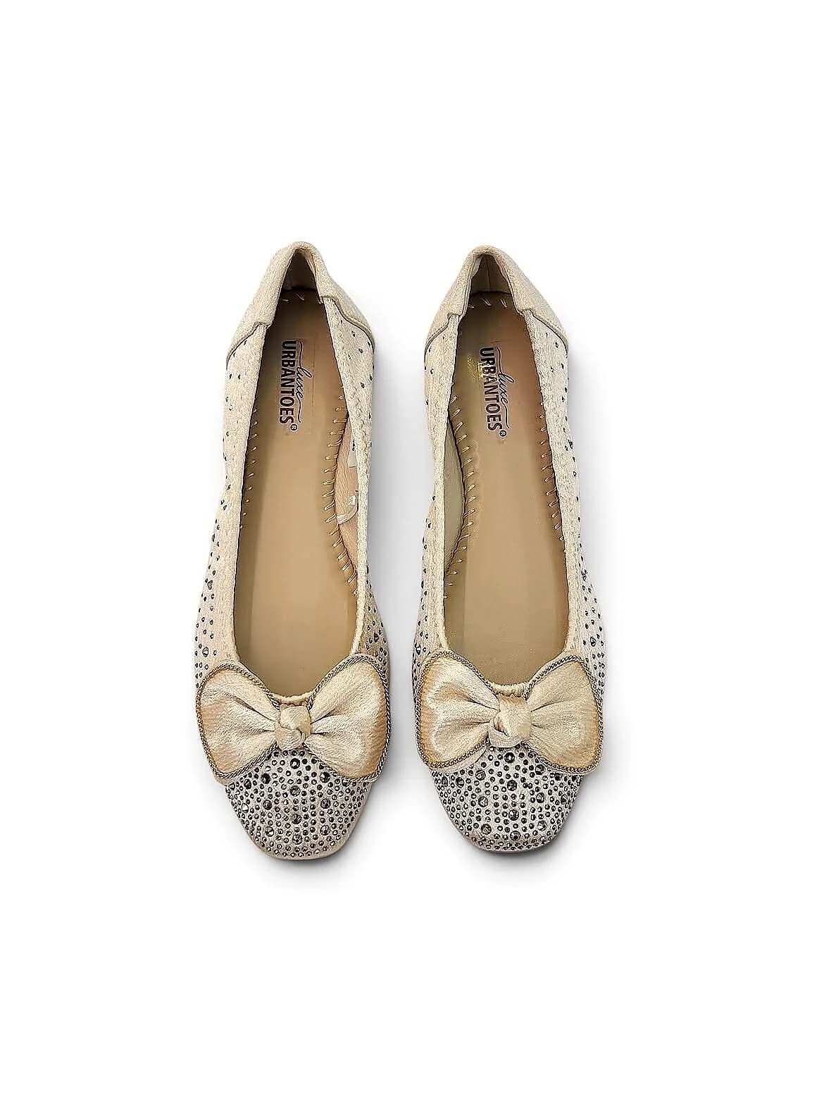 Beige Ballerina Flats for Women